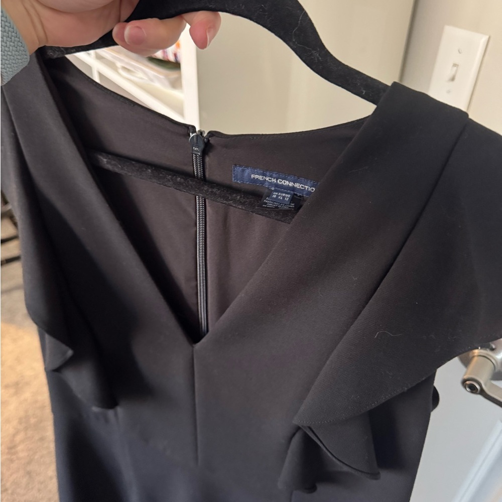 French Connection Black Ruffle Mini Dress - Picture 4 of 5
